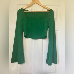 2/$20 Woman’s Medium Green CropTop Longsleeve